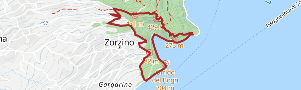 Route map: Sentiero alla scoperta del Bogn